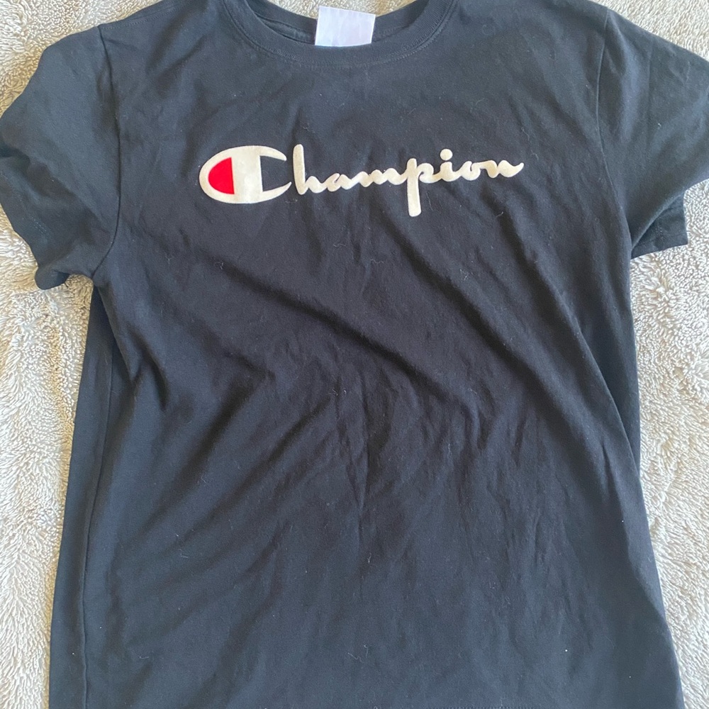 Black champion tee